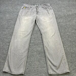 Cavi Knox Regular Straight Fit Jeans Mens Size 40x35 Gray Denim High Rise